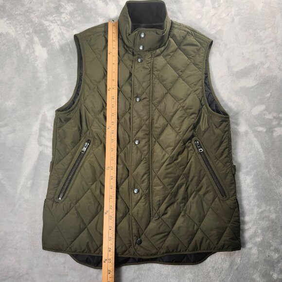Banana Republic Mens BR+ Quilted Vest Size M Green Water Resistant Performance - Picture 5 of 8